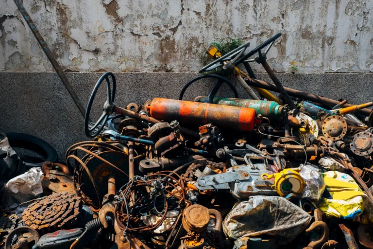 Junk removal crew hauling old items from a property in Silverdale WA